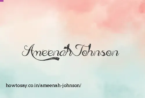 Ameenah Johnson