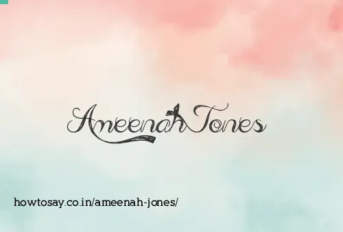Ameenah Jones