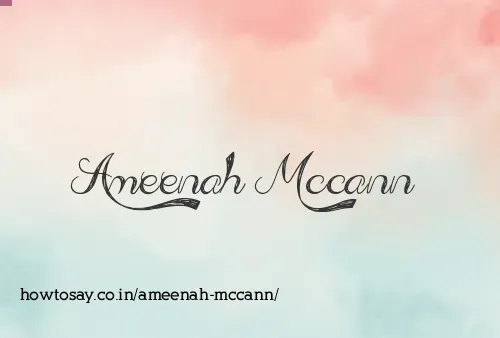 Ameenah Mccann