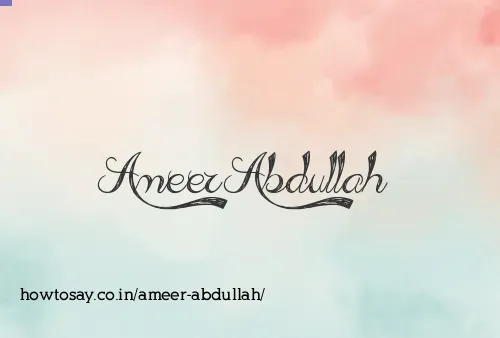 Ameer Abdullah