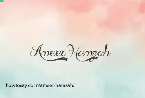 Ameer Hamzah