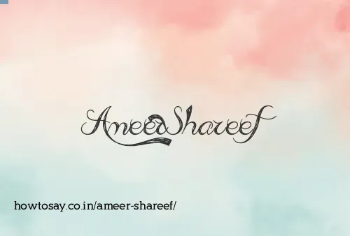 Ameer Shareef