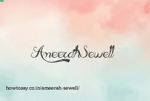 Ameerah Sewell