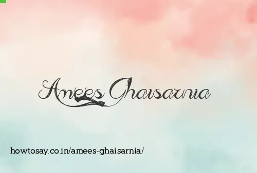 Amees Ghaisarnia