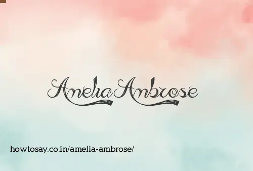 Amelia Ambrose