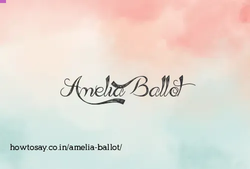 Amelia Ballot