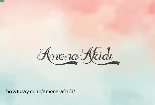 Amena Afridi