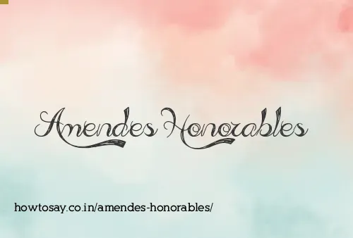 Amendes Honorables