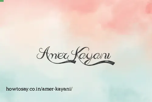 Amer Kayani