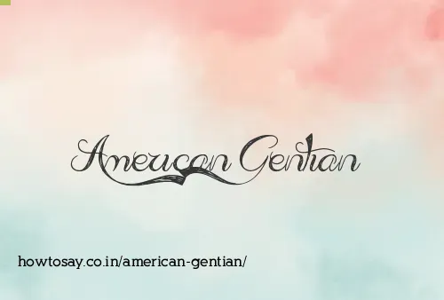 American Gentian