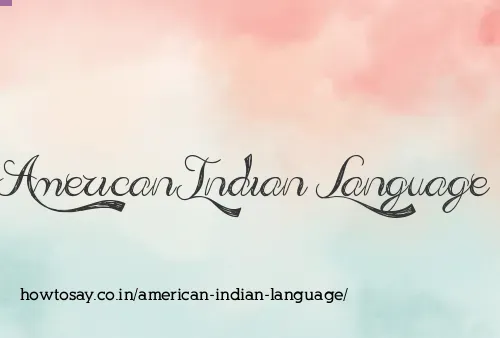 American Indian Language