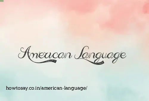 American Language