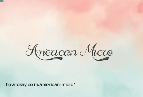 American Micro