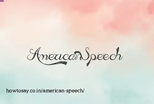 American Speech