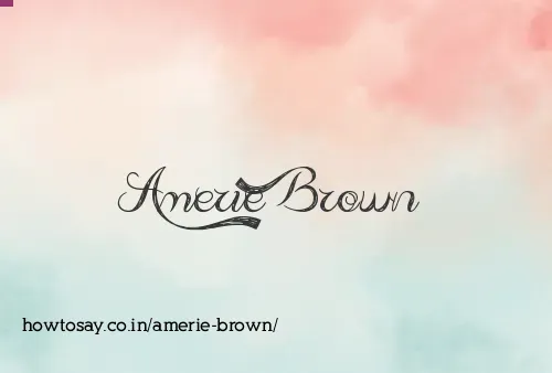 Amerie Brown