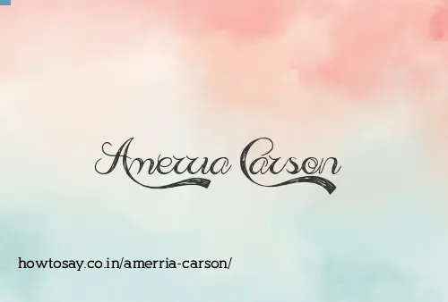 Amerria Carson