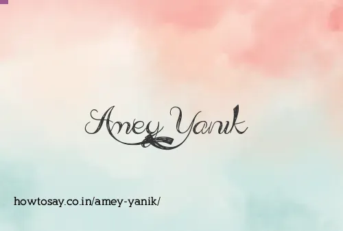 Amey Yanik