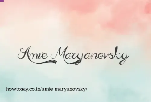 Amie Maryanovsky