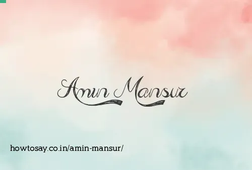 Amin Mansur