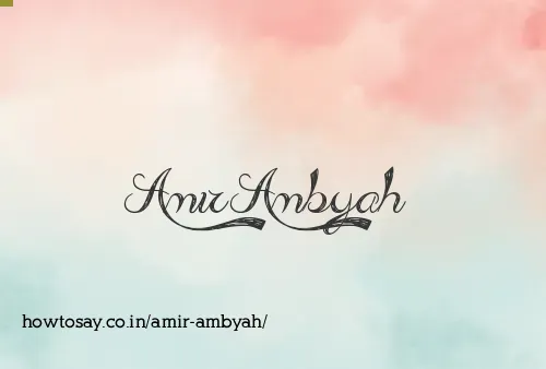 Amir Ambyah