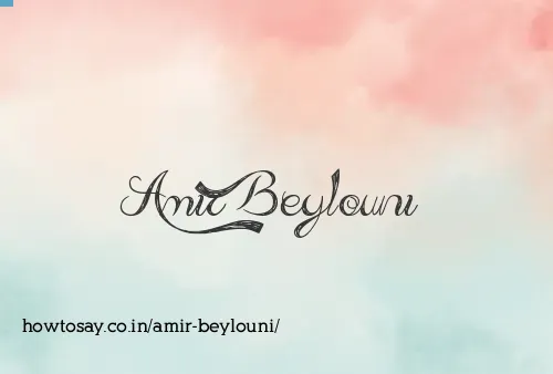Amir Beylouni