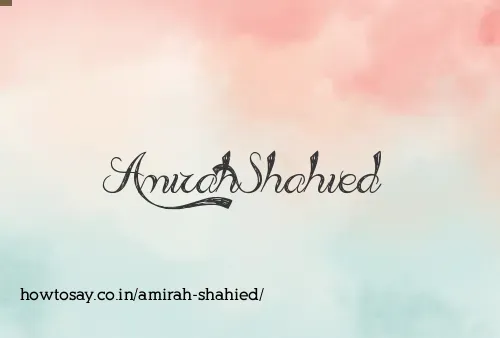 Amirah Shahied