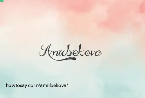 Amirbekova