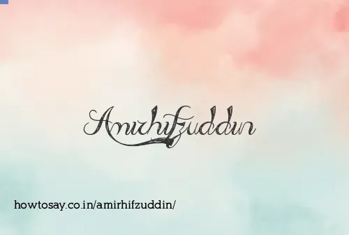 Amirhifzuddin