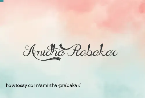 Amirtha Prabakar