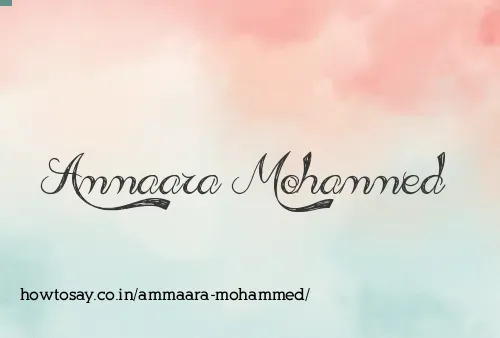 Ammaara Mohammed