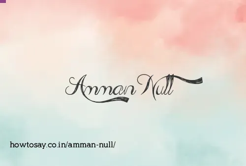 Amman Null