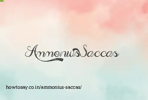 Ammonius Saccas