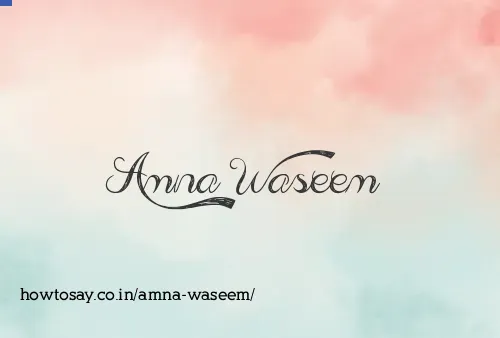 Amna Waseem