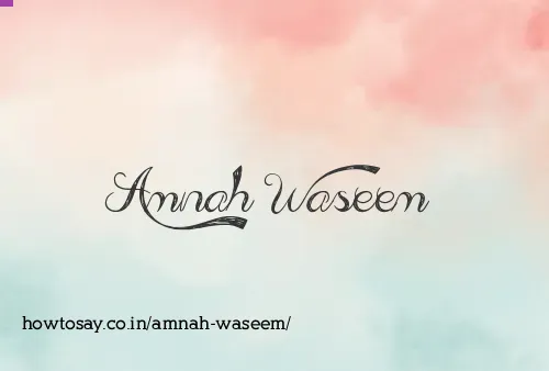 Amnah Waseem