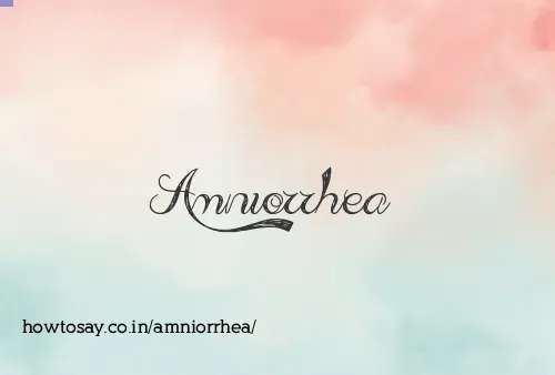 Amniorrhea