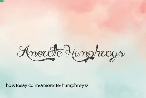 Amorette Humphreys