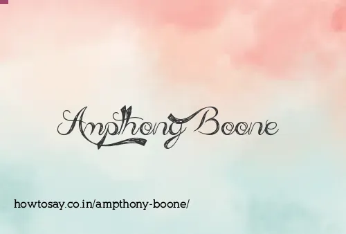 Ampthony Boone