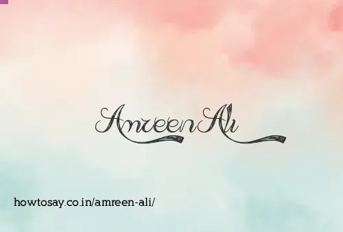Amreen Ali