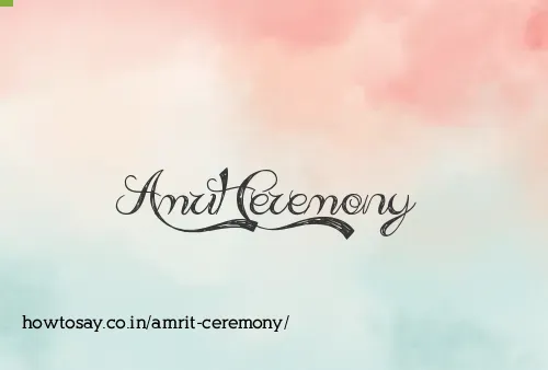 Amrit Ceremony