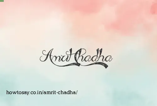 Amrit Chadha