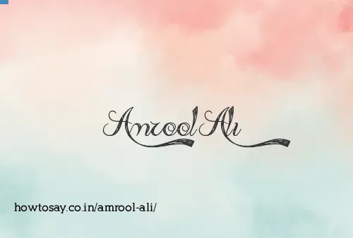 Amrool Ali