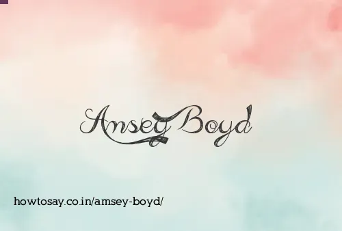 Amsey Boyd
