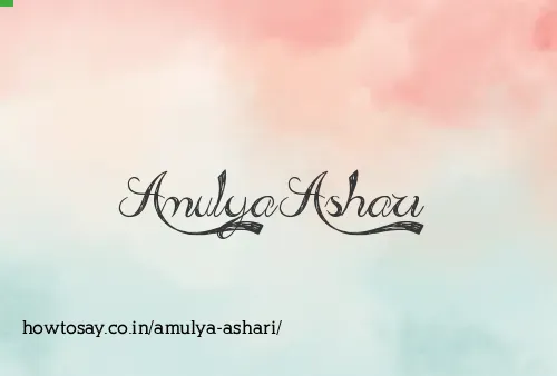 Amulya Ashari
