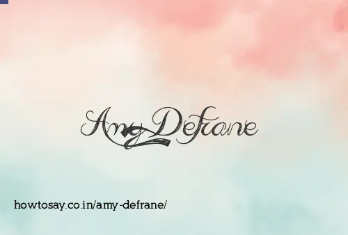 Amy Defrane