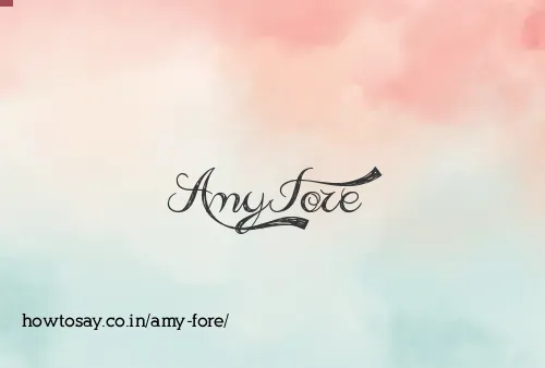 Amy Fore