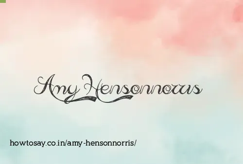 Amy Hensonnorris