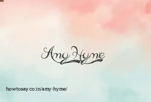 Amy Hyme
