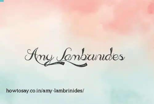 Amy Lambrinides