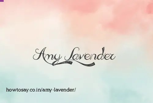 Amy Lavender