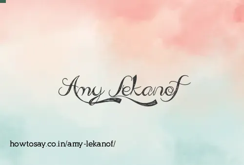 Amy Lekanof
